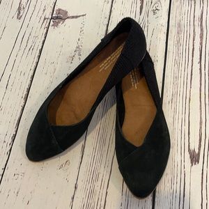 Toms Black suede flats